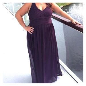 David’s Bridal Plum dress